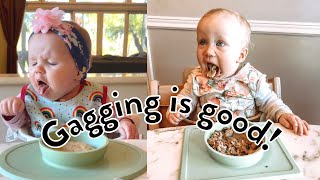 10 Babies Gagging on Food Why it’s a GOOD Thing [upl. by Inafetse127]