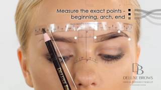 Deluxe Brows® Microblading Tutorial Sticky Ruler [upl. by Billie]