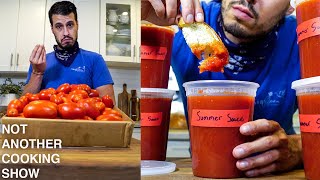 how to make PASTA SAUCE from scratch fresh tomato passata [upl. by Enilarac363]