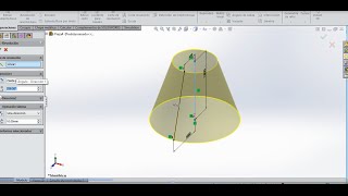 COMO HACER UN CONO EN SOLIDWORKS 2015 [upl. by Shaper]