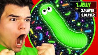 I BECAME THE LARGEST SNAKE In SLITHERIO World Record [upl. by Arahas]