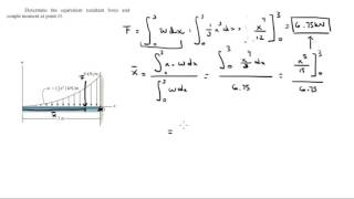 Determine the resultant force and couple moment at point O [upl. by Purvis553]