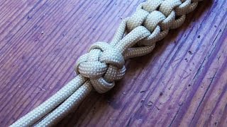 How To Tie A Four Strand Crown And Diamond Knot [upl. by Nehtanhoj956]