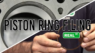 Race Engine Piston Ring Filing Tutorial  Jays Tech Tip [upl. by Airotahs]