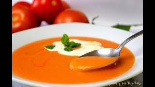 Cómo hacer crema de tomate caliente FÁCIL Y RÁPIDA [upl. by Eilla960]