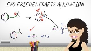 FriedelCrafts Alkylation Reaction Mechanism EAS Vid 6 by Leah4sci [upl. by Tedd]