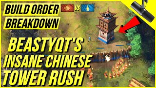 Age of Empires 4  Beastyqts INSANE Tower Rush [upl. by Doi]