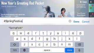 New Year Greeting Red Packet Redemption Code In PUBG Mobile [upl. by Anwahsit]