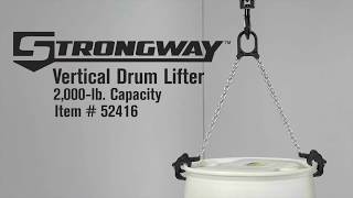 Strongway Vertical Drum Lifter 2000Lb Capacity [upl. by Hgielanna]