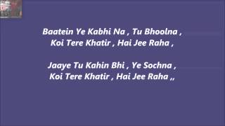 Baatein Ye Kabhi Na Karaoke With LyricsKhamosiyaan [upl. by Nedla]