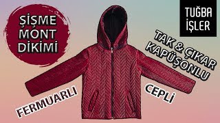 Kapüşonlu Şişme Mont Nasıl Dikilir KENDİN YAP  Tuğba İşler [upl. by Nelyk545]