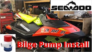 Seadoo Spark Trixx Bilge Pump Install And HydroTurf [upl. by Ojillek883]