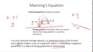 Mannings Equation [upl. by Alcock]