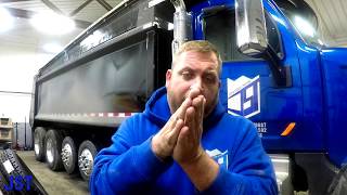 HOW TO CHANGE A HYDRAULIC PUMP ON A DUMP TRUCK [upl. by Serles636]