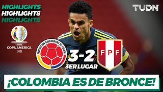 Highlights  Colombia 32 Perú  Copa América 2021  3er lugar  TUDN [upl. by Fagin]