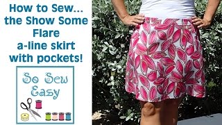 Show Some Flare aline skirt sewing tutorial [upl. by Elboa881]