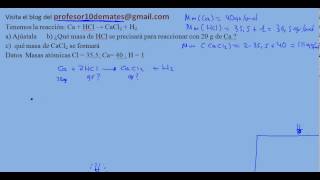 Reacciones químicas estequiometria cálculos con masas 02 ejercicios y problemas resueltos [upl. by Alikahs206]