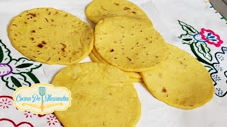 Como hacer tortillas de maiz amarillo [upl. by Therese]