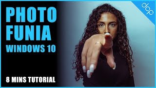 PhotoFunia Windows 10 App Tutorial [upl. by Nepets]