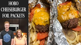 HOBO CHEESEBURGER FOIL PACKETS RECIPE  Easy Dinner Idea [upl. by Borszcz]