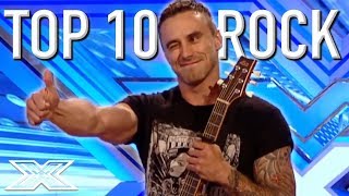 Top 10 Rock Auditions EVER  X Factor Global [upl. by Ajnek455]