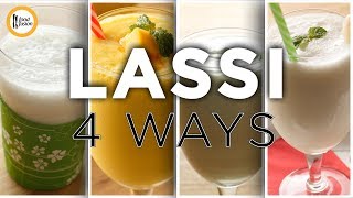 Lassi 4 ways Recipes by Food Fusion [upl. by Amirak]