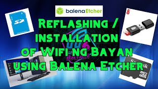 Reflashing  installation of Wifi ng Bayan using Balena Etcher [upl. by Ycniuqed]