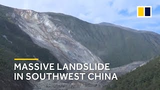 Massive landslide in southwest China [upl. by Romano]