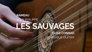 RAMEAU on baroque guitar  Les Sauvages  ELIAS CONRAD [upl. by Ariam667]