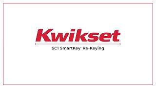 SmartKey SC1 ReKeying Instructions  Kwikset SmartKey Security™ [upl. by Anned]