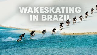 Wakeskating Brazils Desert Lagoons Lençóis National Park [upl. by Solahcin498]