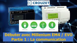 Crouzet EM4  EVO  Initiation  Communication Ethernet USB Bluetooth  Virtual Display [upl. by Shanleigh]