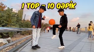 ŞƏHƏRDƏ PUL DAĞITMAQ  1 TOP  10 QƏPİK [upl. by Nemraciram]