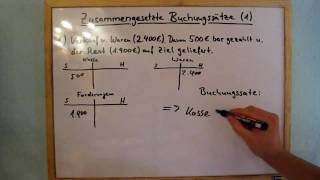Zusammengesetzte Buchungssätze Teil 1 Rechnungswesen [upl. by Ahseken]