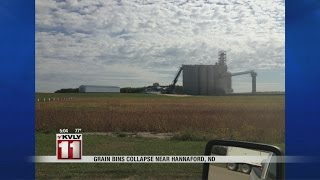 Grain Bins Collapse in Hannaford ND [upl. by Dragoon]