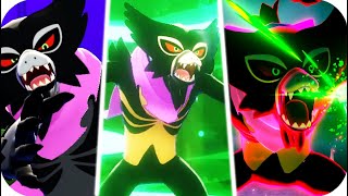 Pokémon Sword amp Shield DLC  All Zarude Dada Dynamax Moves amp Shiny [upl. by Odradlig]