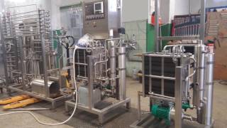 Milk pasteurizer 200400 Lh HTST flow pasteuriser for mini dairy plant [upl. by Stoddard365]