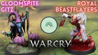 Gloomspite Gitz vs Royal Beastflayers Warcry Battle Report [upl. by Aimak]