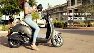 Scooter  Coleman Powersports JL49 Product Showcase 50cc [upl. by Yroj]