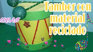 COMO HACER UN TAMBOR CON MATERIAL RECICLADO [upl. by Aryaz]