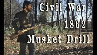 Civil War  1862 US Army Musket Drill HD [upl. by Akiner951]