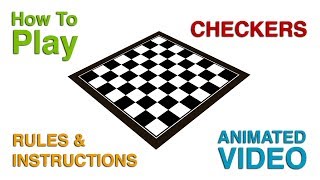 How To Play Checkers  Checkers Rules and Instructions  Learn Rules of Checkers [upl. by Follmer252]