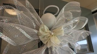 Deco Mesh Angel Tutorial  VERY easy and inexpensive [upl. by Namrej]