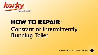 Constant or Intermittently Running Toilet [upl. by Ilojne]