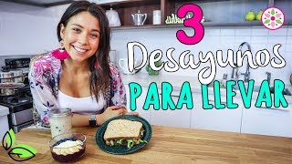 3 DESAYUNOS RĂPIDOS PARA LLEVAR đź™ŚYovana [upl. by Haldeman]