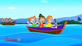 Row Row Row Your Boat Nursery Rhyme with lyrics [upl. by Belldame585]