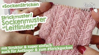 Sockenmuster Strickmuster Leitlinien Socktober Sockenstricken Anfängergeeignet [upl. by Adle]