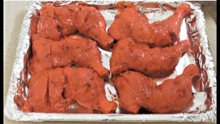 Tandoori chicken  Restaurant style tandoori chicken recipe  tandoori chicken in oven [upl. by Annekam]