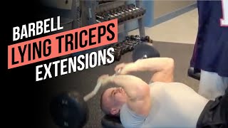 How to Do Barbell Lying Triceps Extensions for Best Results [upl. by Aehtla413]