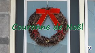 Faire une couronne de Noël en pommes de pin [upl. by Ulla]